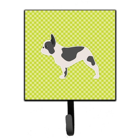 Carolines Treasures French Bulldog Checkerboard Green Leash or Key Holder BB3841SH4